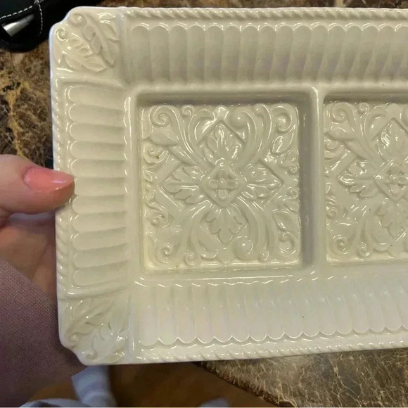 Lenox Butler's Pantry 3 part Hors D' Oeuvre tray. Pristine unused condition! - Picture 4 of 6